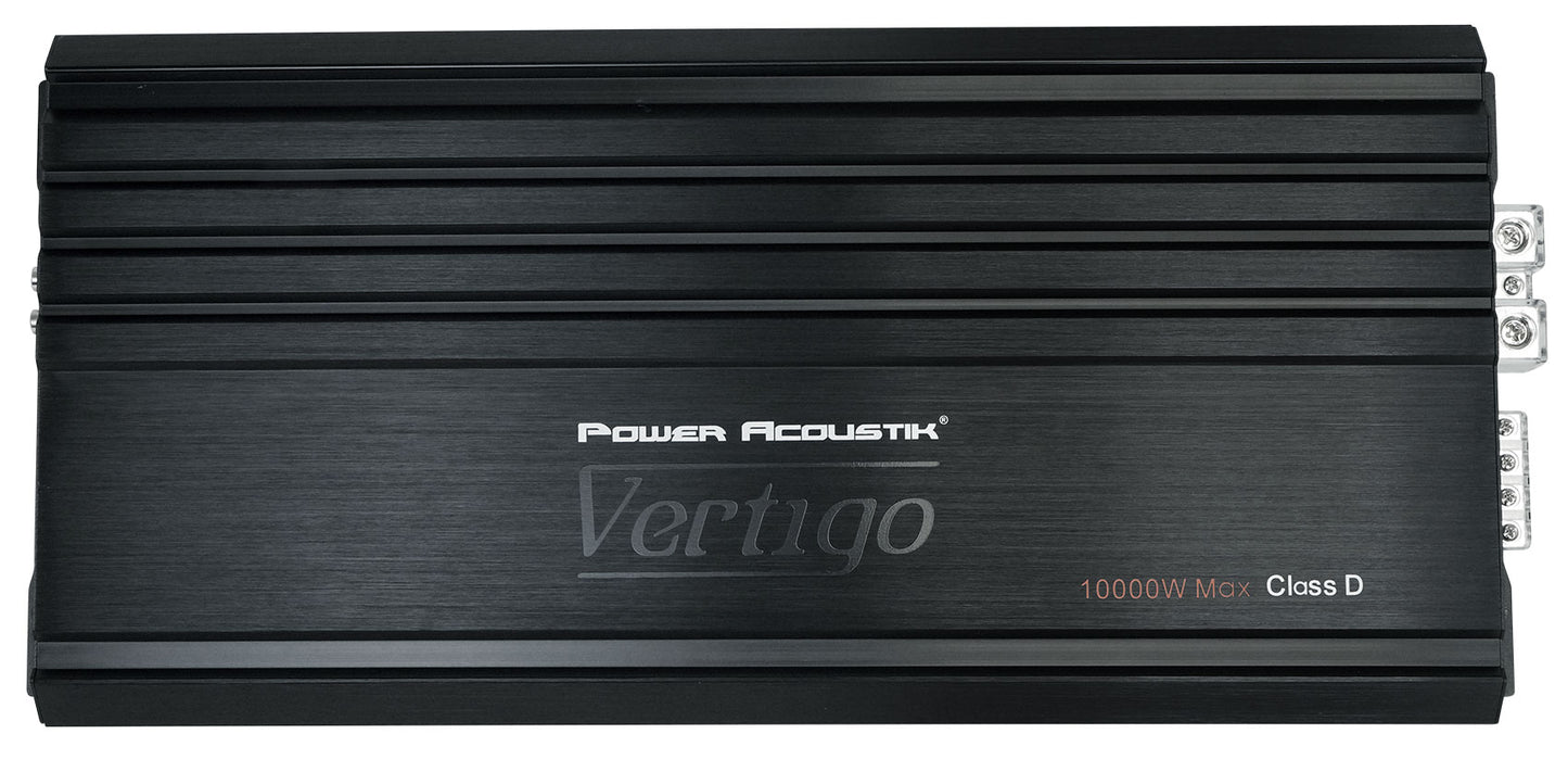 Power Acoustik VA1-10000D 10,000w Mono Class D Car 1-Ohm Car Amplifier+Amp Kit