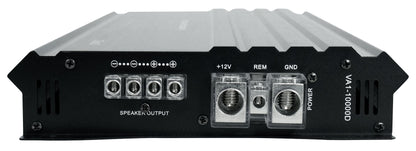 Power Acoustik VA1-10000D 10,000w Mono Class D Car 1-Ohm Car Amplifier+Amp Kit