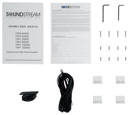 Soundstream TXP2.6500D 6500 Watt 2-Channel Class D Car Audio Amplifier+Amp Kit