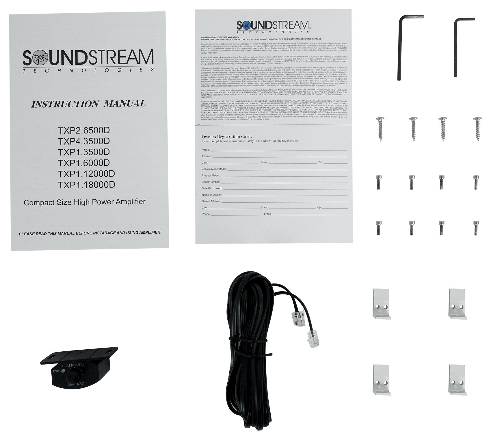 Soundstream TXP1.3500D 3500 Watt Mono 1-Ohm Car Stereo Amplifier+Amp Kit