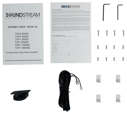 Soundstream TXP1.3500D 3500 Watt Mono 1-Ohm Car Stereo Amplifier+Amp Kit