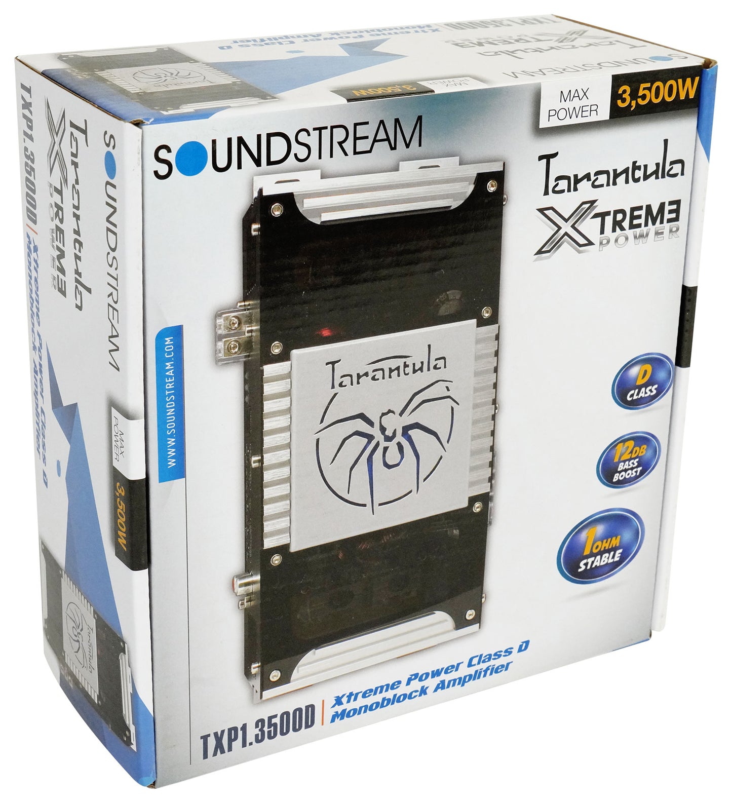 Soundstream TXP1.3500D 3500 Watt Mono 1-Ohm Car Stereo Amplifier+Amp Kit