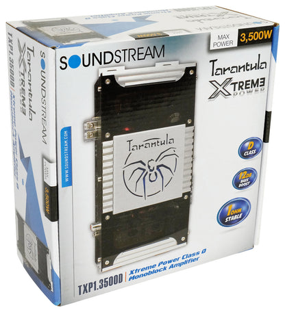Soundstream TXP1.3500D 3500 Watt Mono 1-Ohm Car Stereo Amplifier+Amp Kit