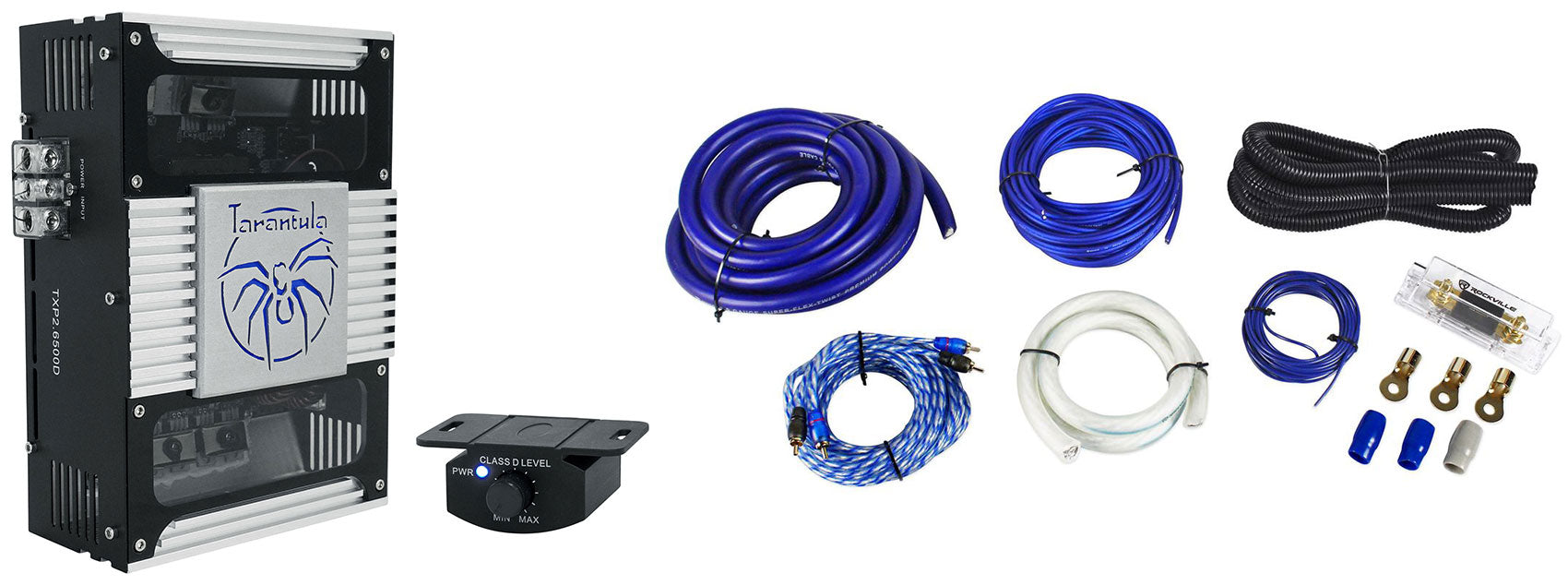 Soundstream TXP2.6500D 6500 Watt 2-Channel Class D Car Audio Amplifier+Amp Kit