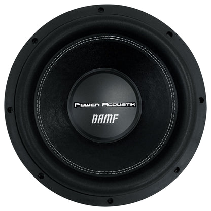 Power Acoustik BAMF-124 12" 3500w Car Audio Subwoofer+Sealed Sub Box Enclosure