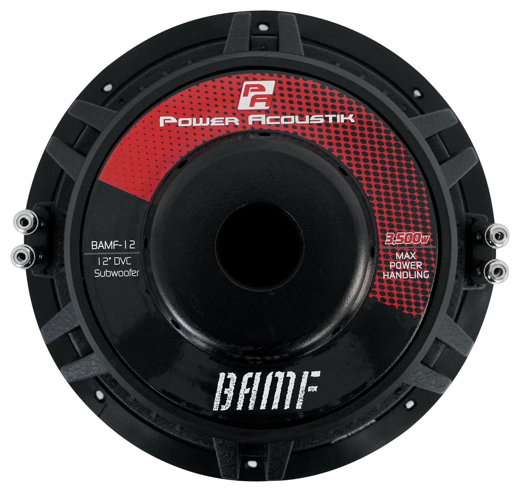 Power Acoustik BAMF-124 12" 3500w Car Audio Subwoofer+Sealed Sub Box Enclosure