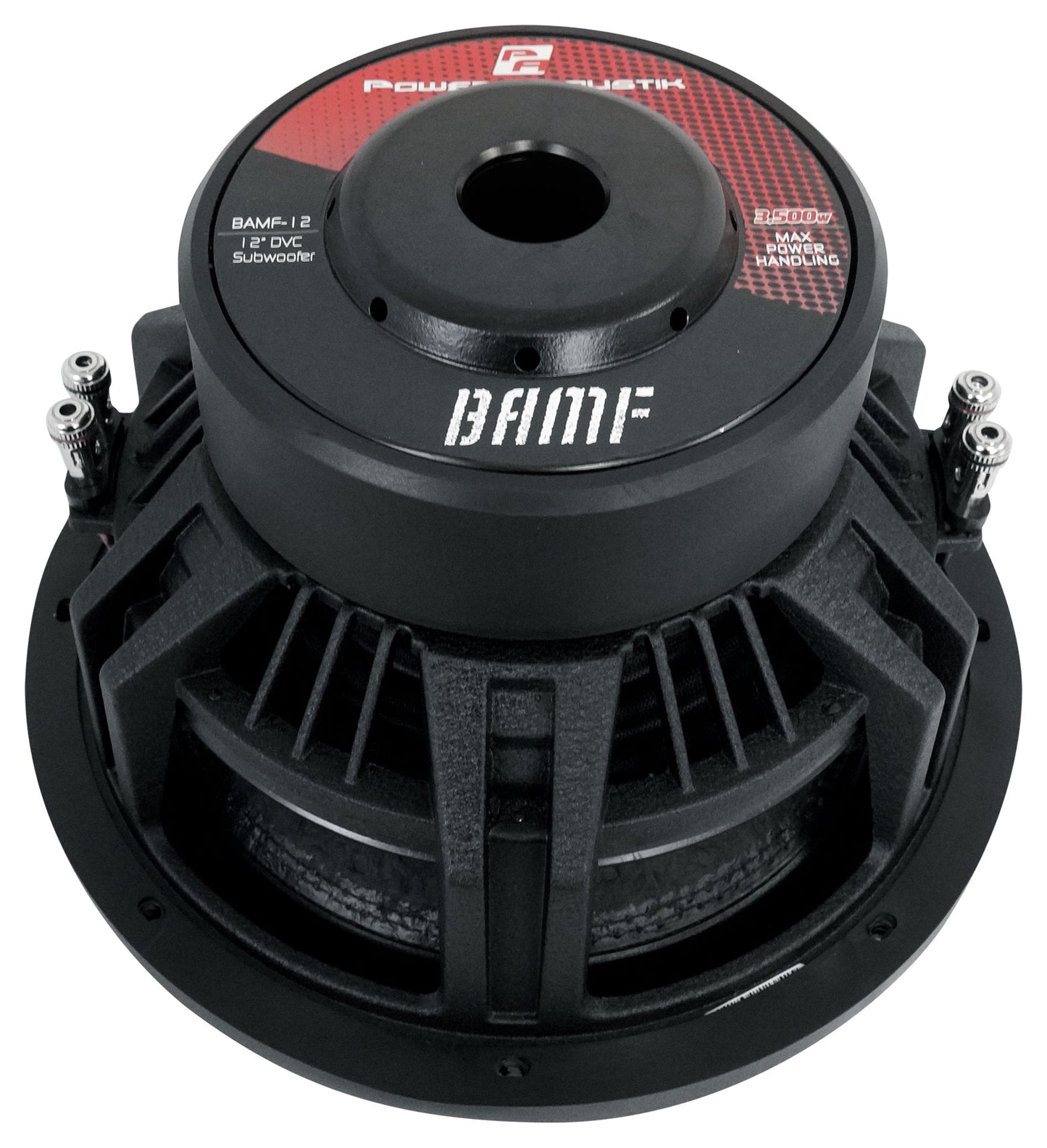 Power Acoustik BAMF-124 12" 3500w Car Audio Subwoofer+Sealed Sub Box Enclosure