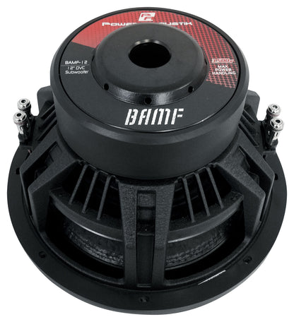 Power Acoustik BAMF-124 12" 3500w Car Audio Subwoofer+Sealed Sub Box Enclosure