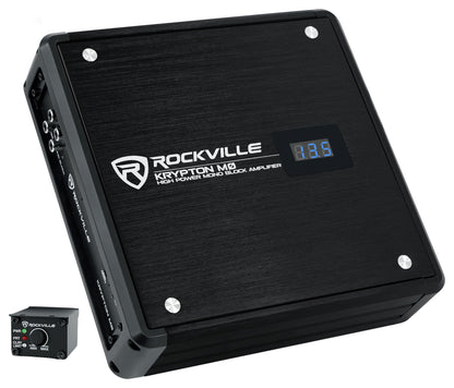 Rockville W65K9D2 + KRYPTON-M0 Mono Amplifier Bundle