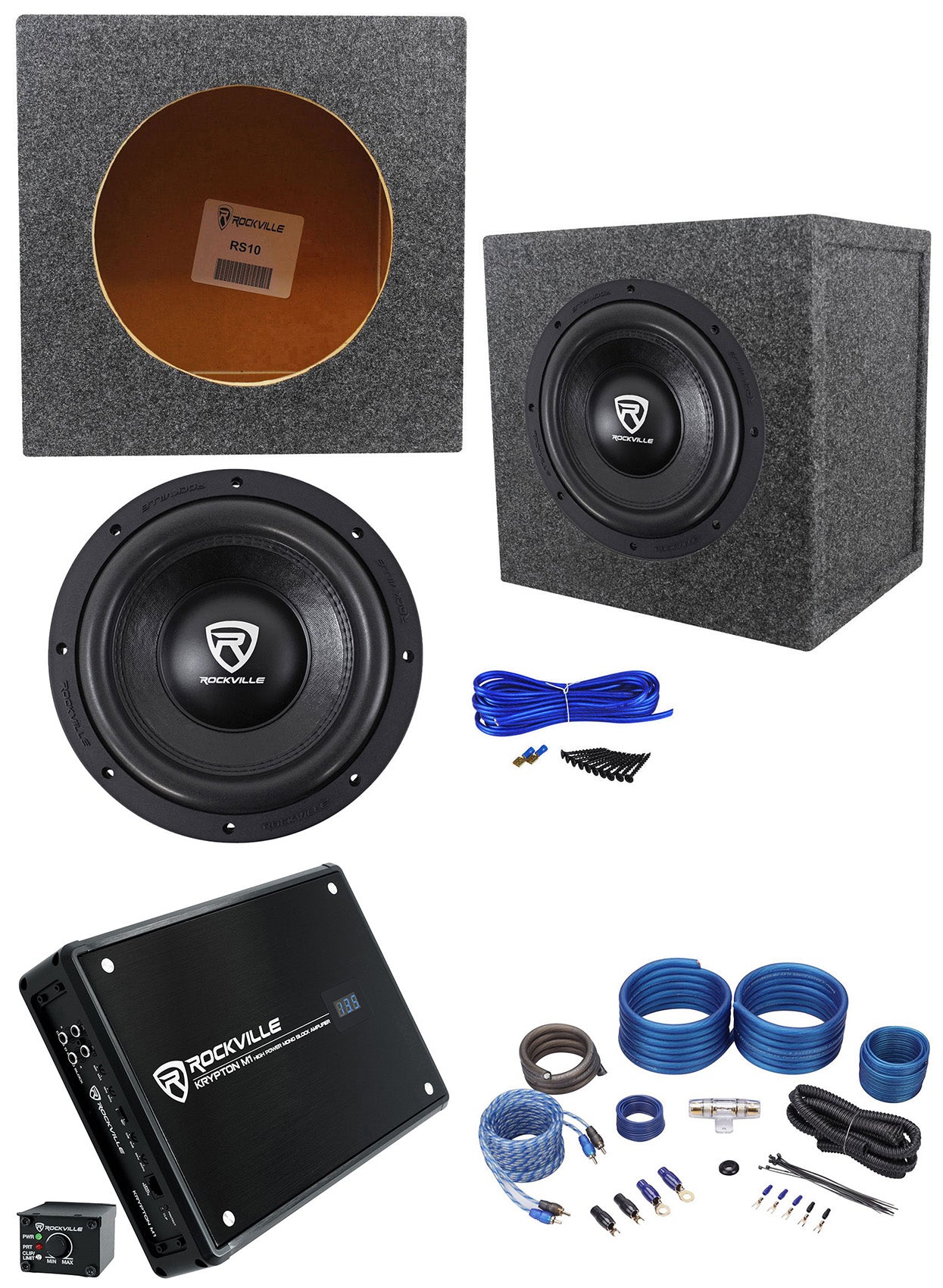 W10K6D2 10 + KRYPTON-M1 Amplifier Bundle