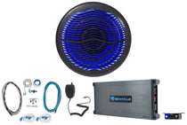 MS10LB Black Subwoofer + DBM50 Marine Amplifier Bundle