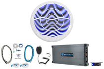 MS10LW White Subwoofer + DBM50 Marine Amplifier Bundle