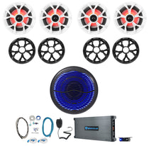 RKL65MBW 4-Pack + MS10LB Subwoofer + DBM50 Amplifier Bundle