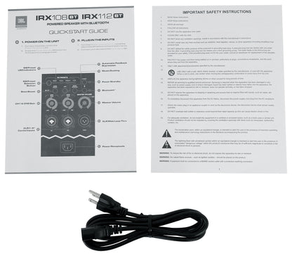 2) JBL IRX112BT 12" 1300w Powered PA Speakers w/ Bluetooth+15" Powered Subwoofer