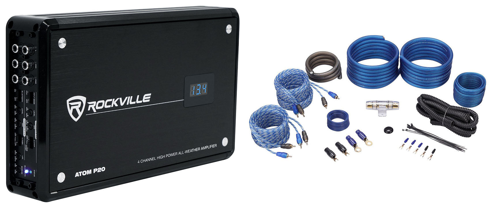 ATOM P20 + 4 Gauge Amp Wiring Kit Bundle