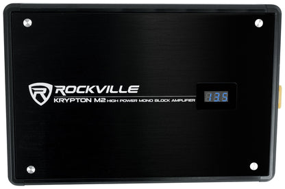 Rockville 10" Shallow Subwoofers 2-Pack + KRYPTON-M2 Mono Amplifier Bundle