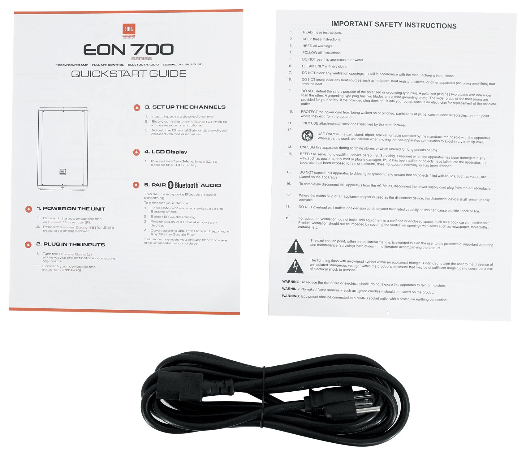 (2) JBL EON710 10" 1300w Powered Active DJ PA Speakers w/Bluetooth/DSP+Stands