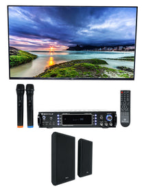 RPA70WBT V2 Karaoke Receiver + RockSlim Black 5.25" Speakers 2-Pack Bundle