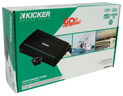 KICKER 48KXMA9005 900 Watt 5-Channel Class D Marine Boat Amplifier + Amp Kit