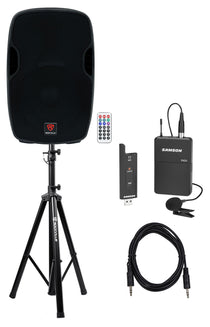 BPA15 15" Speaker + Samson Lavalier Mic Bundle