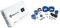 ATOM 8W 8-Ch Marine Amplifier + RWK42 4GA Wiring Kit Bundle