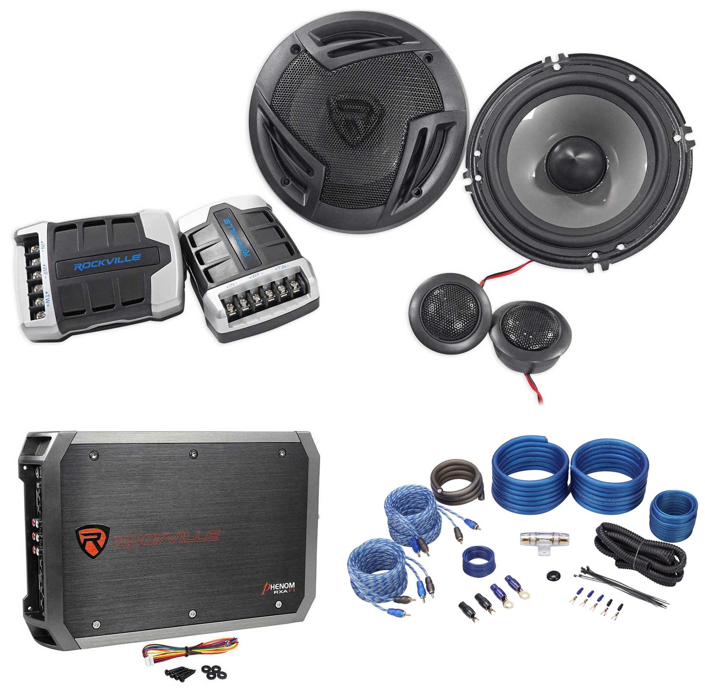 RV65.2C Components + RV6.3A 6.5" Speakers + RXA-F1 Amplifier Bundle