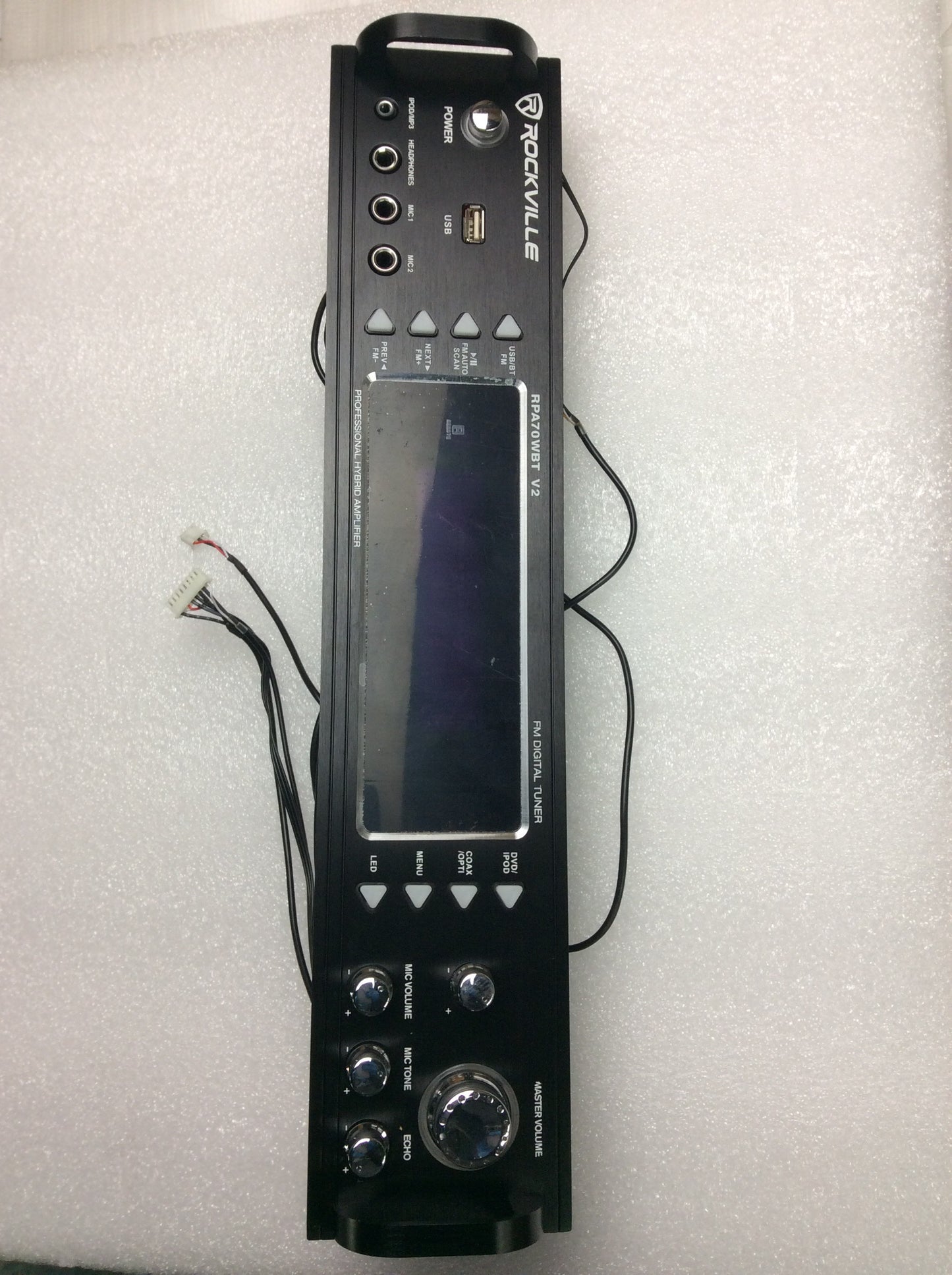 RPA70WBT COMPLETE FRONT PANEL WITH CONTROLS, DISPLAY, INPUTS, MP3 MODULE