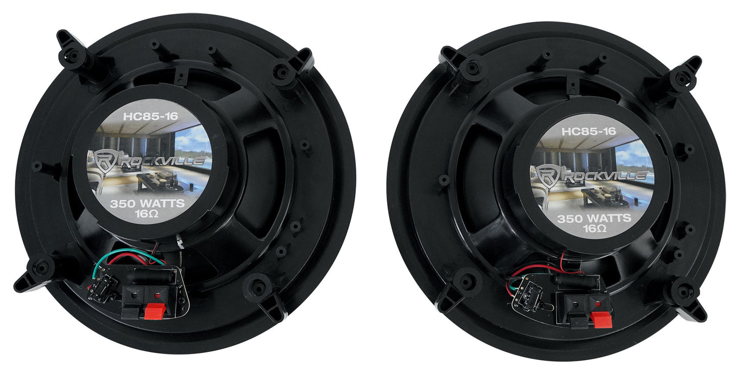 RPA60BT Receiver + HC85-16 Black 8" Speakers 4-Pair Bundle