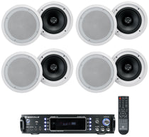 RPA60BT Receiver + HC85-16 White 8" Speakers 4-Pair Bundle