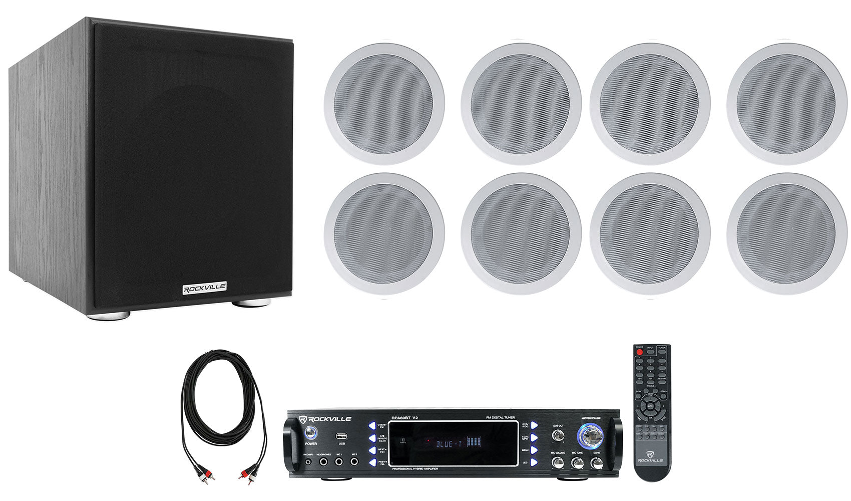 RPA60BT V2 + HC55-16 White 8-Pack Bundle