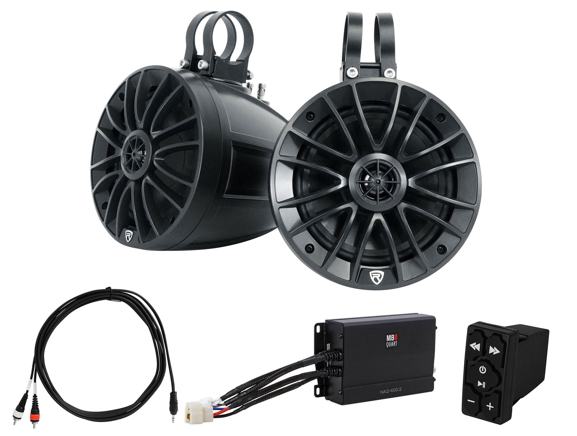 UT65B Black 6.5" 2-Pack + NA2-400.2 Amplifier Bundle