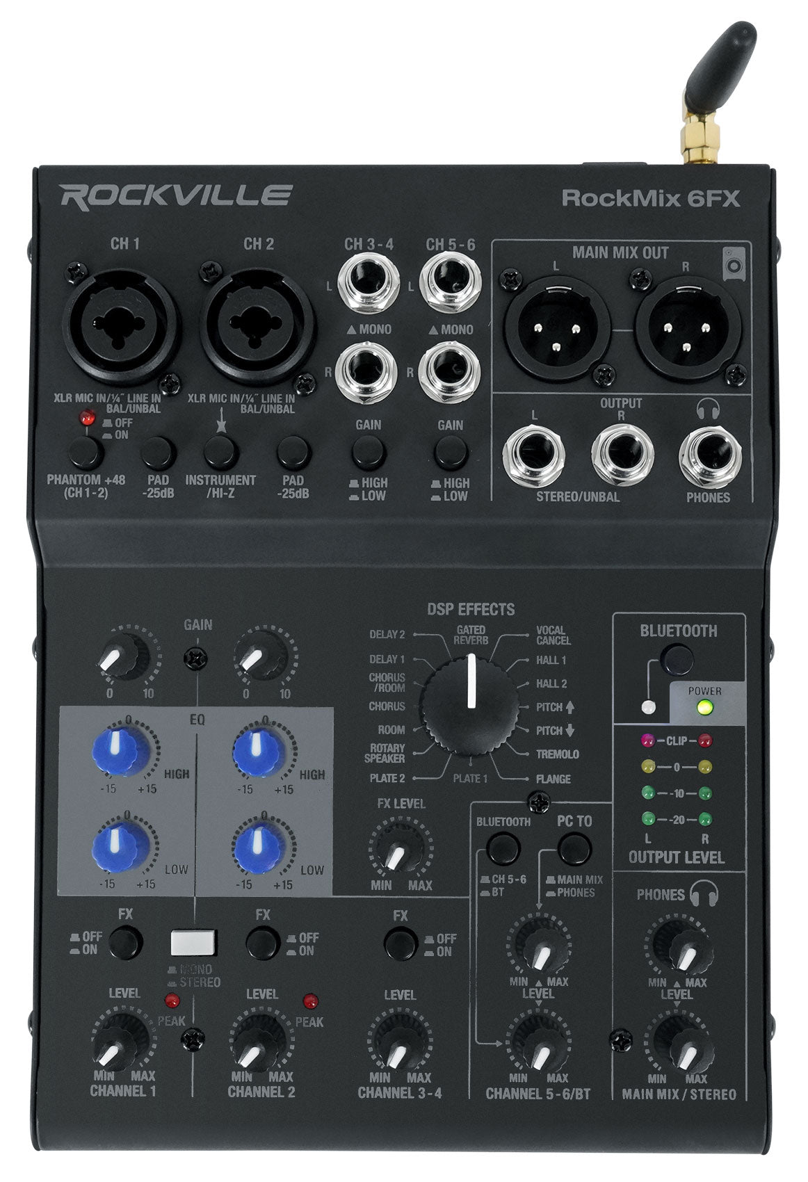 RockMix 6FX + (2) RMC-XLR Bundle