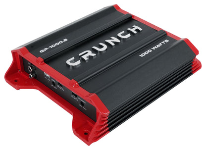 Crunch GP-1000.2 Ground Pounder 1000 Watt 2-Channel Car Stereo Amplifier+Amp Kit
