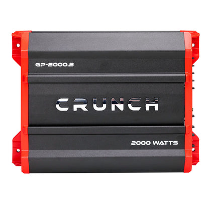 Crunch GP-2000.2 Ground Pounder 2000 Watt 2-Channel Car Stereo Amplifier+Amp Kit