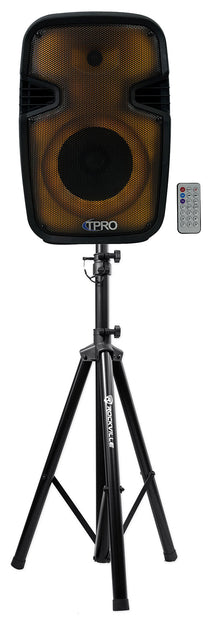 Technical Pro PLIT8 Portable 8" Bluetooth Party Speaker w/LED + Tripod Stand