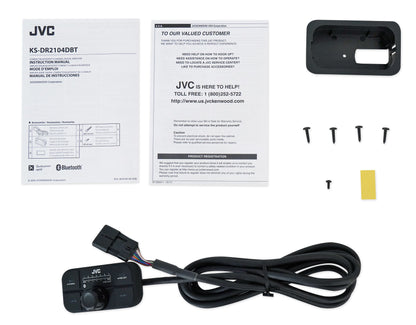 JVC KS-DR2104DBT 600w 4-Channel ATV/UTV Amplifier+4) Rockville 6.5" LED Speakers