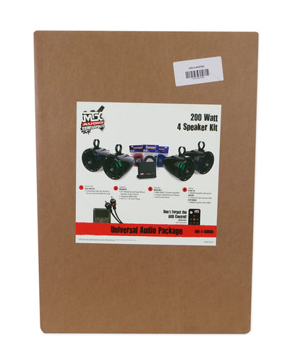 MTX UNI-2-ADDON UTV Amplifier+(4) 6.5" Roll Cage Speakers+Bluetooth Controller