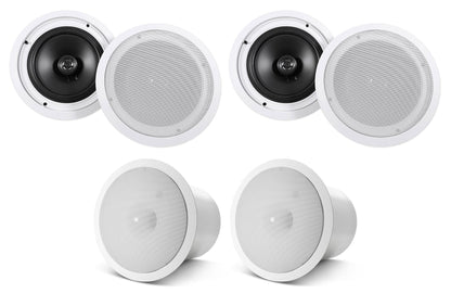 HC85 White 4-Pack + CONTROL 19CS In‑Ceiling Subwoofers Bundle