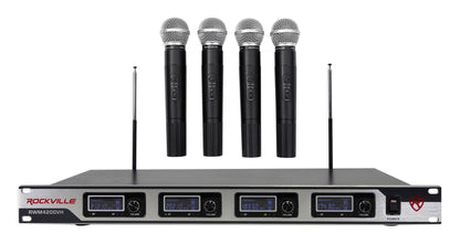 RPG122K Karaoke Bundle with 4 Wireless Microphones and Tablet Stand