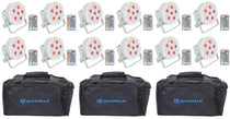 Battery Par 6RF White 12-Pack + RLB80 Lighting Bags Bundle