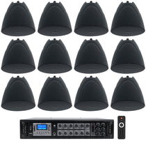 PEN-525T Black 12-Pack + RCS350-6 6-Zone 350W Amp Bundle