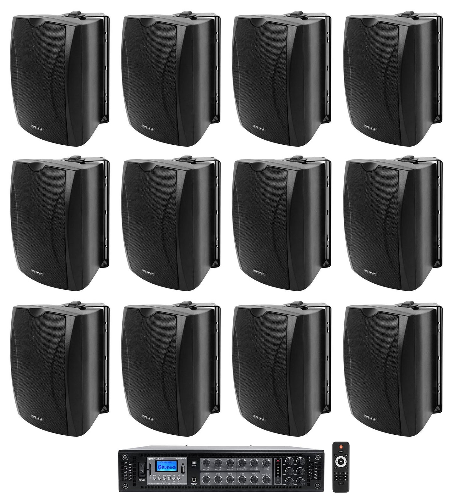 WET-5 Black 12-Pack + RCS350-6 Amplifier Bundle