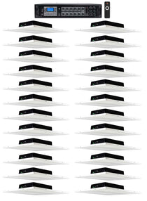 RCS350-6 6-Zone 350W Amp + Rockville DCS8T 8" Drop Ceiling 24-Pack Bundle