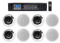 RCS350-6 6-Zone 350W Amp + JBL Control 16C/T White 8-Pack Bundle