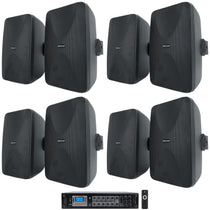 WET-6525 Black 8-Pack + RCS350-6 Amplifier Bundle