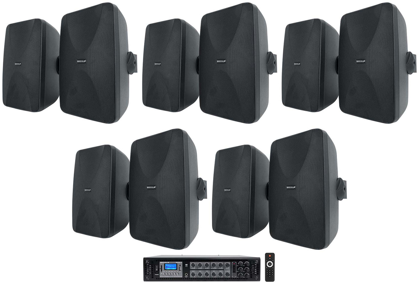 WET-6525 Black 10-Pack + RCS350-6 Amplifier Bundle