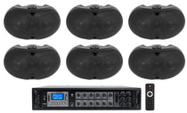 D4-70 Black 6-Pack + RCS350-6 6‑Zone Amplifier Bundle