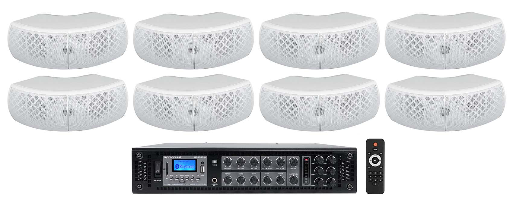 WET-D4 White 8-Pack + RCS350-6 Bundle