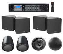 RCS350-6 6-Zone 350W Amp + Cube 3.5" Black 4-Pack + Control 65 P/T Black + Control 16C/T-BK Bundle