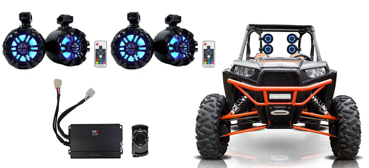 WB65KLS Black 2-Pack + NA2-320.4 Amp + N2‑WBT Bluetooth Bundle